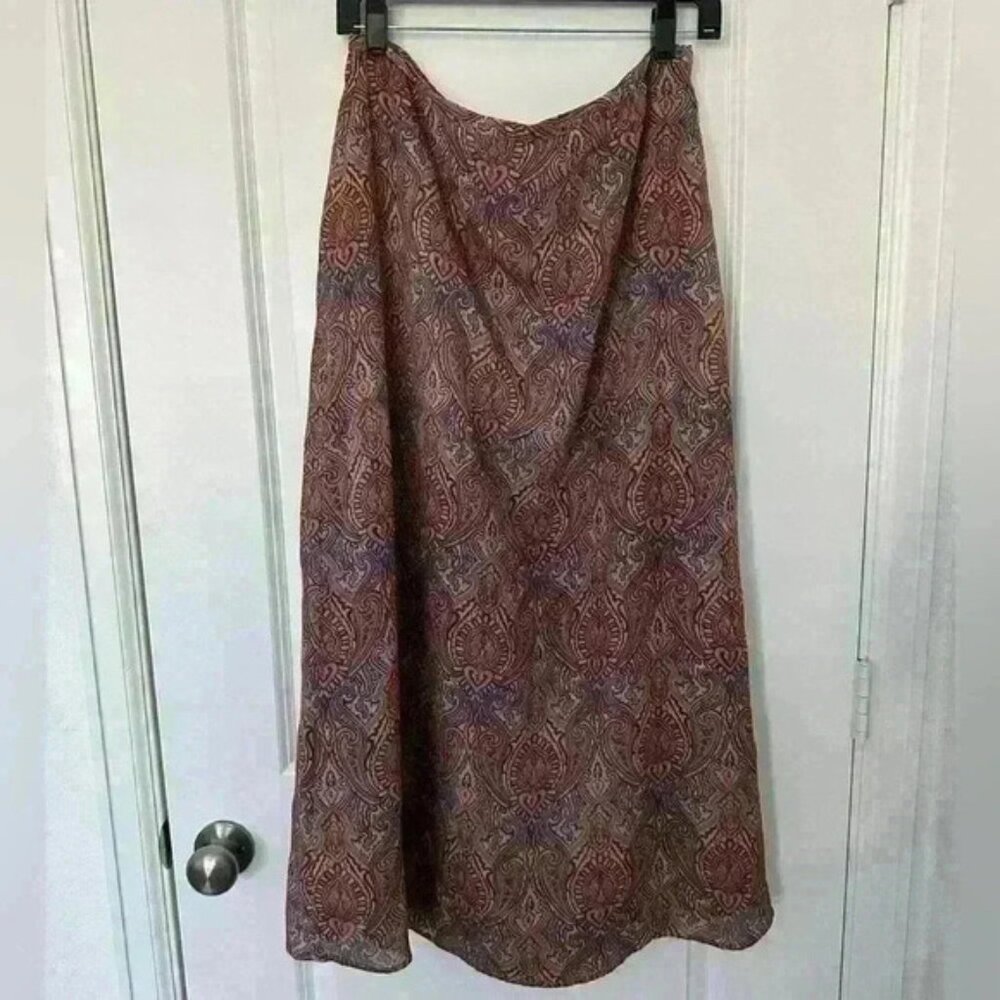 Vintage Paisley Maxi Skirt size Large